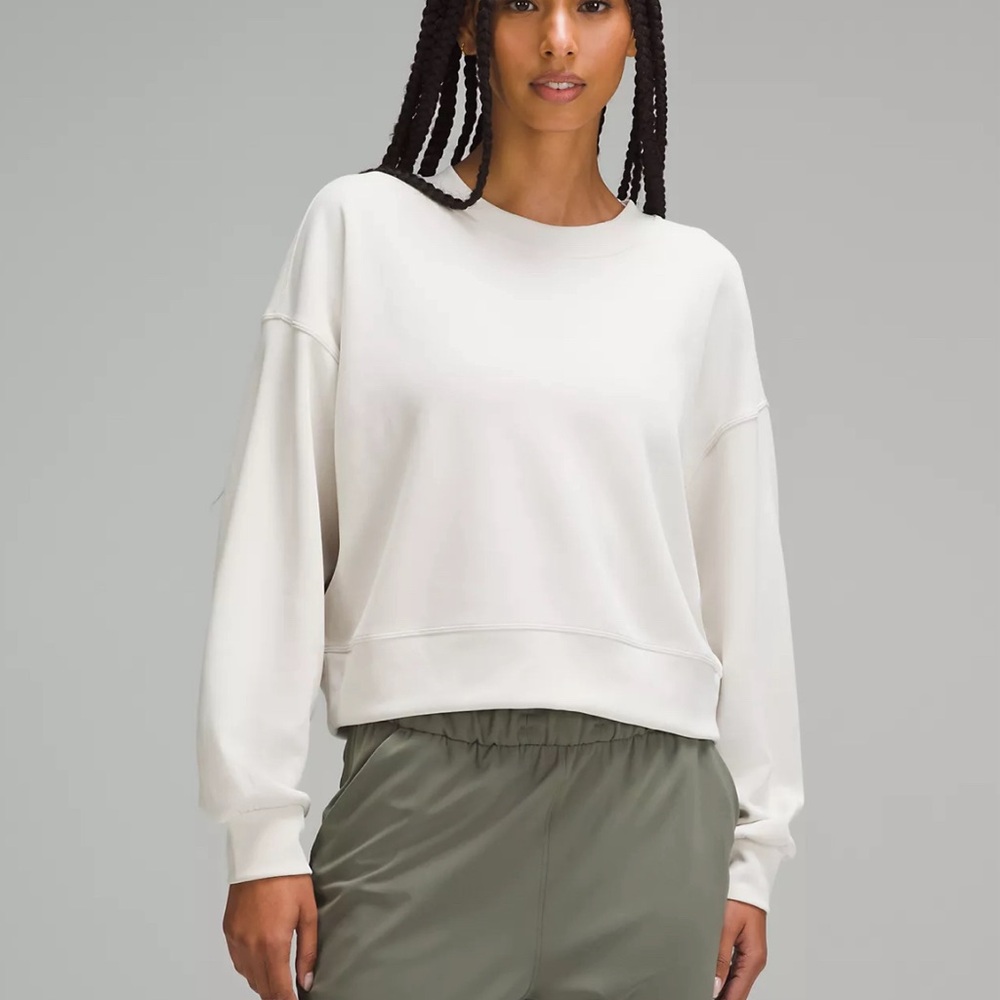 Softstreme Perfectly Oversized Cropped Crew ColourWhite Opal